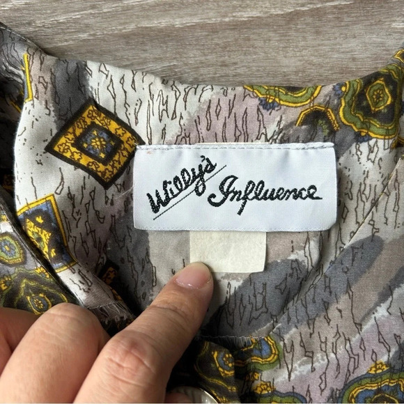 Vintage  Willy’s Influence 80s Western Style Dolman Sleeve Midi Dress - Picture 7 of 16